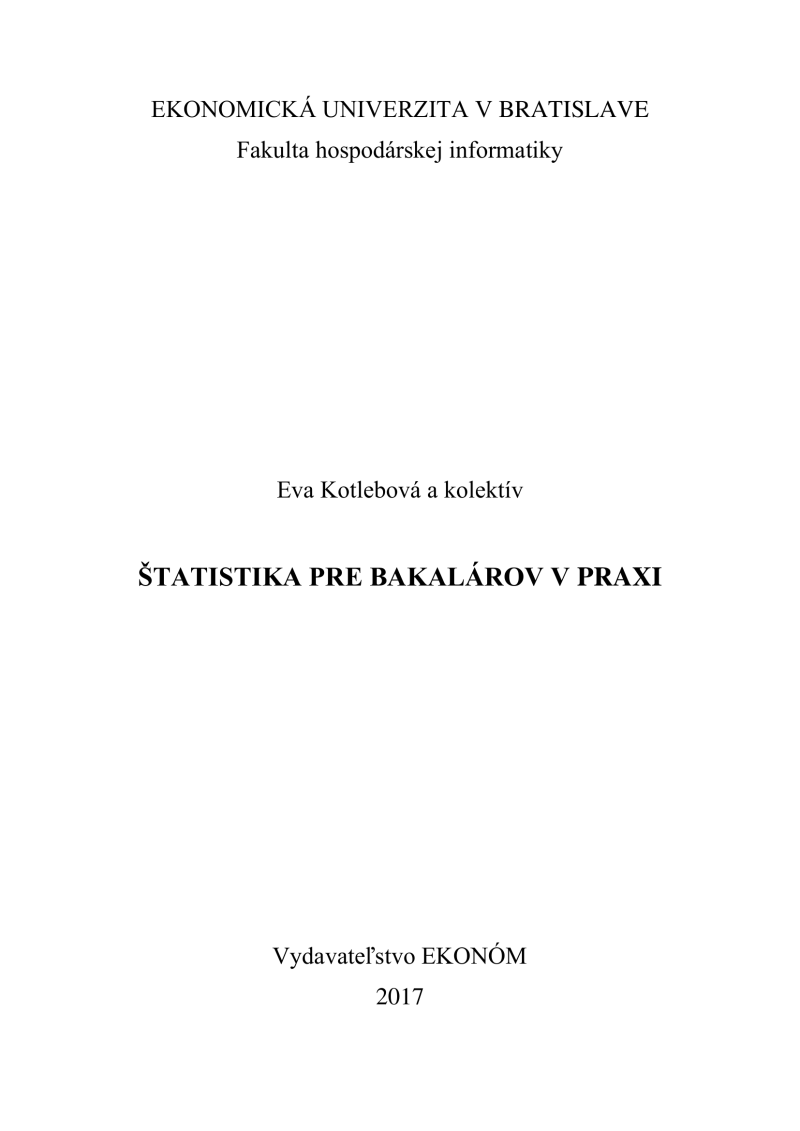 Štatistika pre bakalárov v praxi