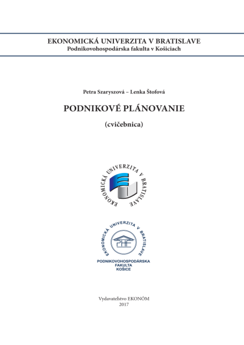 PODNIKOVÉ PLÁNOVANIE (cvičebnica)